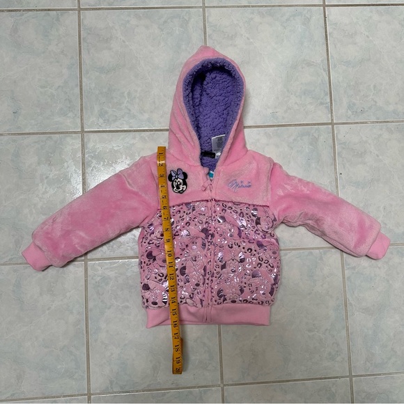 NWT Disney Minnie Mouse Pink Zip Up Hoodie Size 4T - Picture 4 of 9